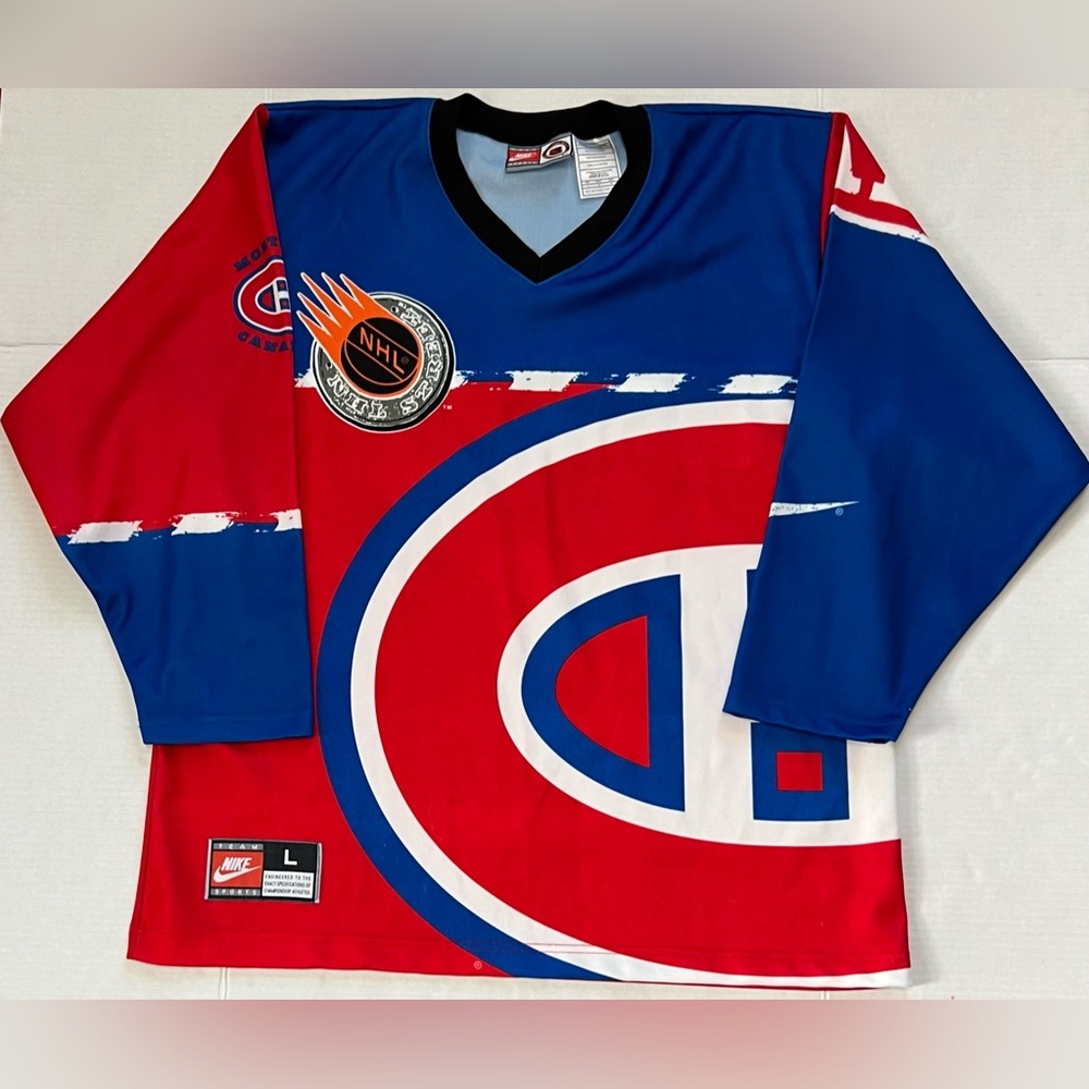 Vintage Nike Street Montreal Canadiens Nhl Hockey Jersey Large 90s